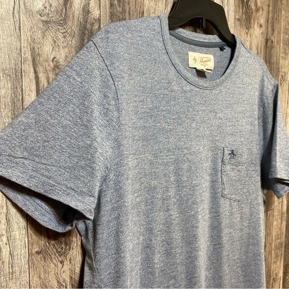Original Penguin- Heather Blue Pocket Cotton Tee- Sz. XL - Picture 4 of 6